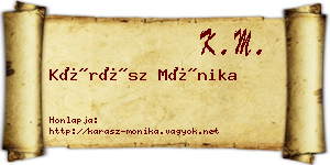 Kárász Mónika névjegykártya