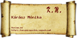 Kárász Mónika névjegykártya