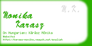 monika karasz business card