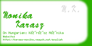 monika karasz business card